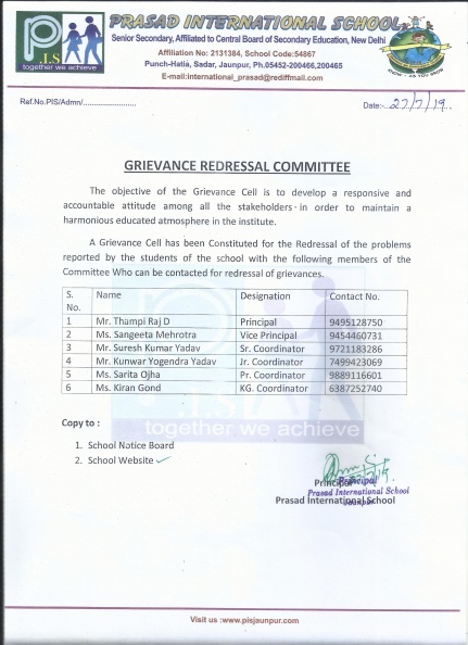 Grievance Redressal Committee